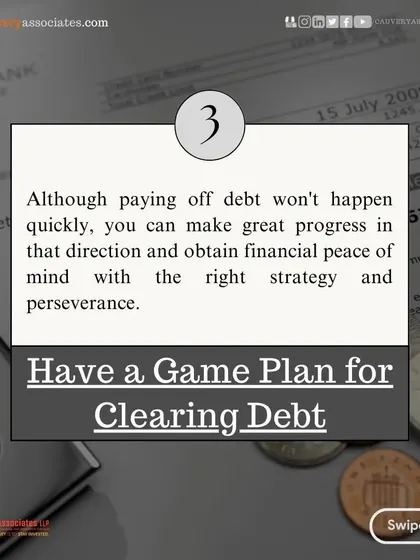 The third habit is to have a game plan for clearing debt. While it may not happen overnight, creating a clear strategy and staying persistent will bring you financial peace of mind.