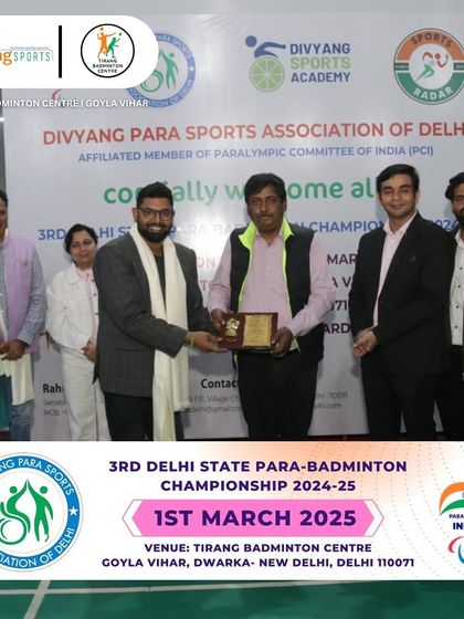 Another felicitation ceremony, highlighting the collaborative effort required to promote para-sports.
