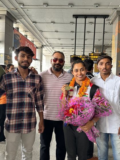 Welcoming an Olympian. Our athletes were thrilled to greet Padma Shri Dipa Karmakar after her gold medal win at the Asian Championships.