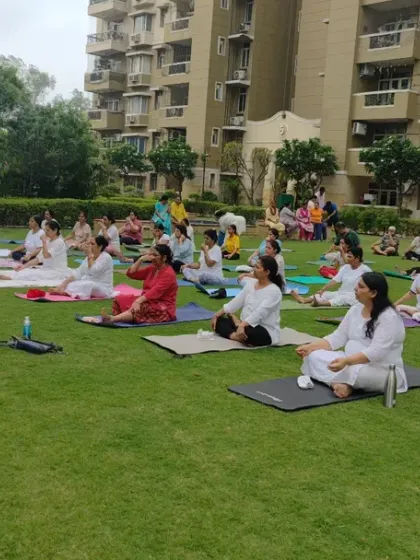There's nothing like practicing yoga outdoors. Here, we are celebrating International Yoga Day with a morning session in the park at Aashiyana Upvan society, connecting with nature and each other.