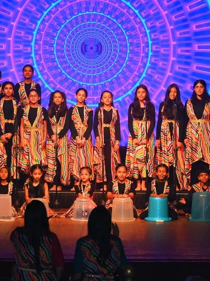 A powerful image from our annual student showcase, 'Sakhya', at the iconic Royal Opera House. Over 125 of our students, from toddlers to teens, came together on one stage to celebrate music and community. This is a testament to their hard work and the collective spirit of The Sound Space family.