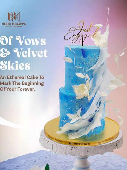 Neeth Medappa - Custom Celebration Cakes A Vow in Vanilla & Gold: Wedding & Engagement Cakes photo 5