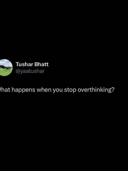I used to overthink everything, especially when I started a free yoga camp. I was terrified no one would show up. But I realized action is the only cure for overthinking. I pushed through the fear, and it turned into a huge success.