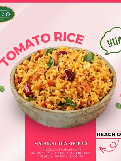 Tangy and vibrant, our Tomato Rice will tantalize your taste buds with its perfect balance of flavors.