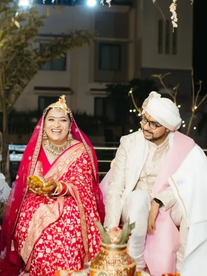 Another joyful moment from the wedding ceremony.