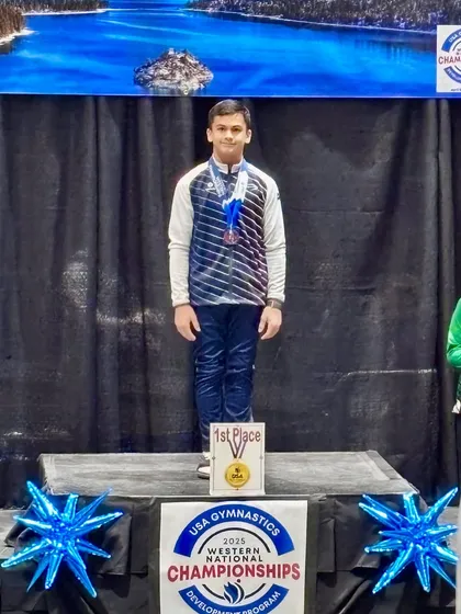We are SO proud of our National Champion! Zachary stands tall on the first-place podium after his incredible performance on the rings. We celebrate every achievement, big and small, on the path to success.