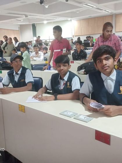 Students seated in a lecture hall at IIT Bombay, focused and ready for the next phase of the Techradiance fest.