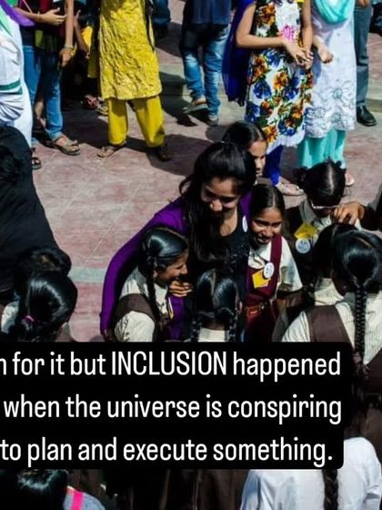 We didn't plan for it, but inclusion happened naturally. When the universe conspires to make something happen, you are just a tool in its hands.