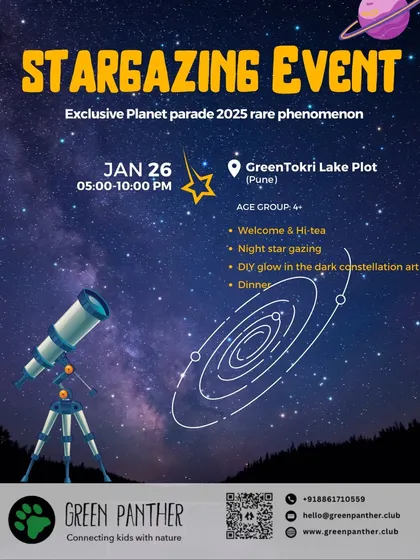 Announcing a special event to witness a rare planet parade. We host exclusive events for unique celestial phenomena.
