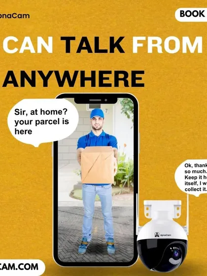 My cameras let you do more than just watch. With the two-way audio feature, you can talk to anyone on your property directly from your phone, whether it's guiding a delivery person or warning off an unwanted visitor.