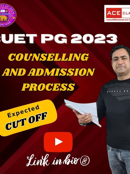 Get insights into the CUET PG 2023 counselling and admission process, including the expected cut-off, with this video guide from Manish Sir.