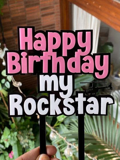 The Party Glitter - Custom Cake & Party Decorations Sleek Acrylic & Wooden Toppers photo 14