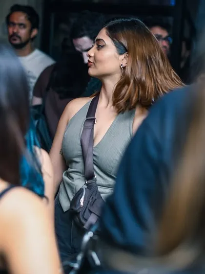 A close-up of a guest enjoying the music.
