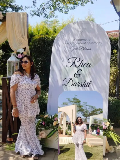 Dressed for a lovely outdoor Roka and God Dhana ceremony. The beginning of a new journey for the couple, and I am here to make it special.