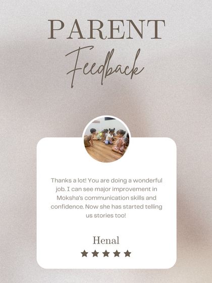 Seeing real improvement is the goal. Henal shares that she can see "major improvement in Moksha's communication skills and confidence" and that she has even started telling stories at home.