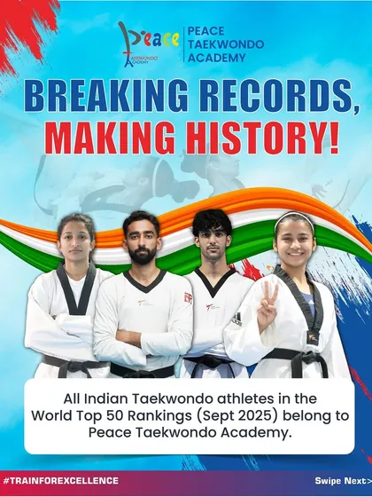 This is what it means to be the House of Champions. We are incredibly proud that our athletes, representing the tricolor, are ranked among the world's best, making history for India in Taekwondo.