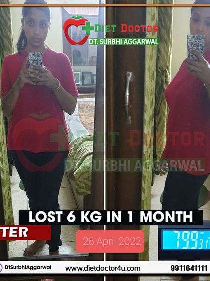 Here is the result: a 6 kg loss in one month. This was achieved through a balanced diet that proves you don't need to eliminate food groups to see significant progress on the scale and in the mirror.