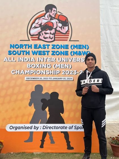 Kunal Thakran with his bronze medal at the All India Inter-University Championship, proving the depth of talent in our academy.