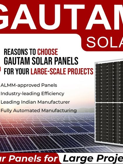 There are four key reasons to choose our panels for your large-scale projects. Our modules are ALMM-approved, offer industry-leading efficiency, are made by a leading Indian manufacturer, and are produced using fully automated manufacturing.