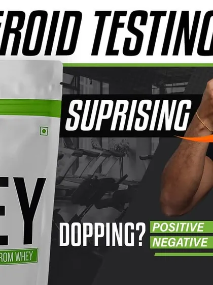 Thumbnail for my steroid testing video on Muscle Nectar's whey protein.