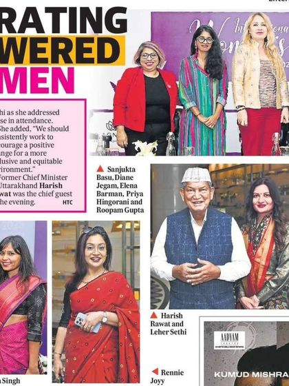 A newspaper clipping from an event celebrating empowered women, where I was part of a panel discussion.
