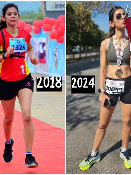 A transformation from 2018 to 2024. The woman on the left transformed the woman on the right. Only you have the power to change your life.