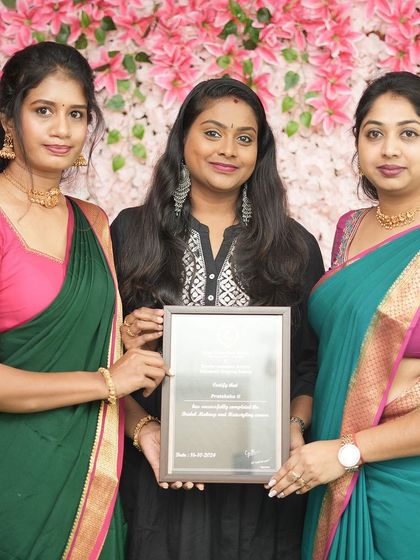 Celebrating another graduate from Batch 14. She is now equipped with the skills for a successful career in bridal makeup.