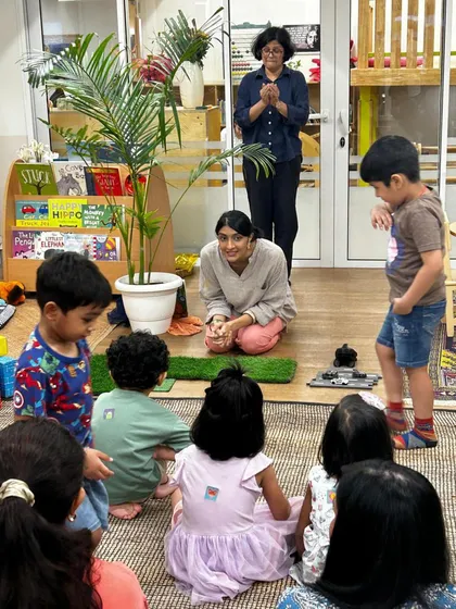 Glimpses from a Play Date event, where families experience our after-school program. Parents and children engage in pottery, culinary fun, and free play, showcasing the joyful, community-focused nature of our offerings.