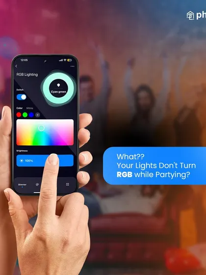 Don't let your party have boring lighting. My app's RGB control is essential for any celebration, allowing you to splash your walls with color and energy.