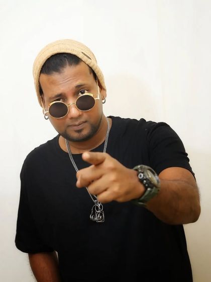 A cool studio portrait. This is my confident, hustler persona.