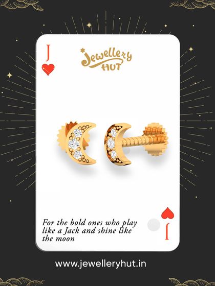 For the bold ones who play like a Jack and shine like the moon. Our crescent spark screw-back studs offer a daring mix of attitude and celestial shine.