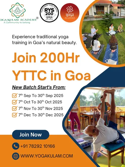 This is our 200-hour Yoga Teacher Training in Goa, where learning happens both inside the shala and in nature. We focus on holistic growth, combining rigorous asana practice with philosophy, meditation, and community connection.