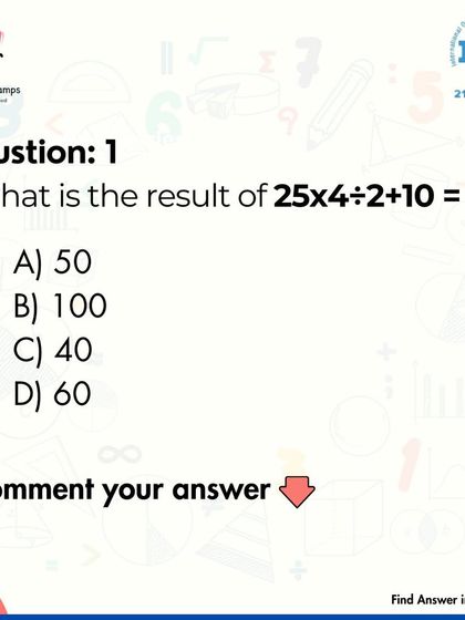 A similar problem to the previous one, this quiz reinforces the rules of arithmetic. Consistent practice with questions like these helps solidify core mathematical concepts.
