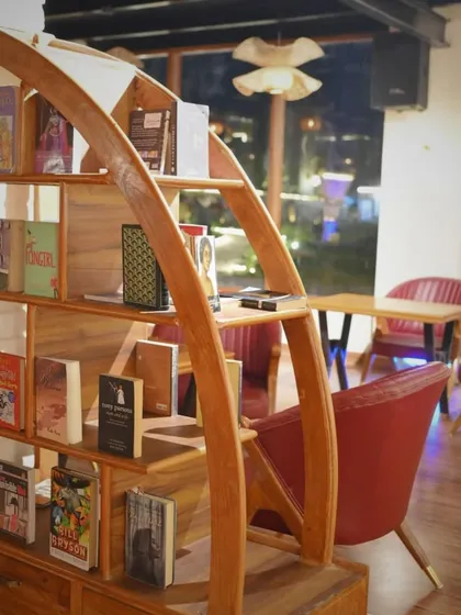 Our bookshelf is stocked with a variety of reads for you to enjoy. It's part of creating a space where you can truly relax and feel at home.