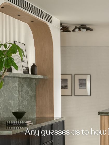 A detail of the arched bar, a space that took careful planning and execution to complete. The final result is a testament to the rewarding journey with our clients.