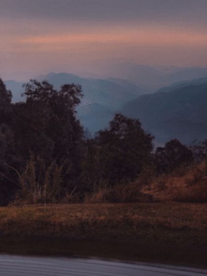 A scenic landscape from the Toyota Hilux campaign shoot, establishing the mood of exploration and the beauty of the great outdoors that the brand represents.