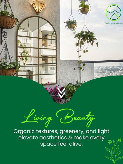 The principle of Living Beauty. We use organic textures, greenery, and natural light to elevate aesthetics and make every space feel alive and dynamic.