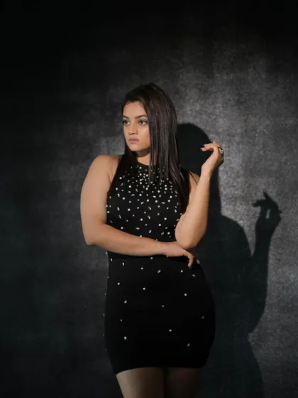 A shot looking away from the camera, creating a sense of drama and mystery.