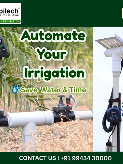 Our solar-powered, automated irrigation system in action, designed to help you save both water and time.