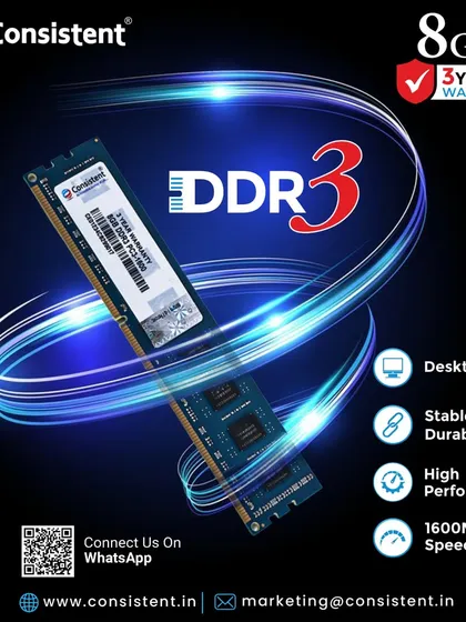 Our 8GB DDR3 desktop RAM is a great way to enhance the performance of an older PC. This 1600MHz module is stable, durable, and provides a noticeable speed boost for everyday tasks and multitasking.