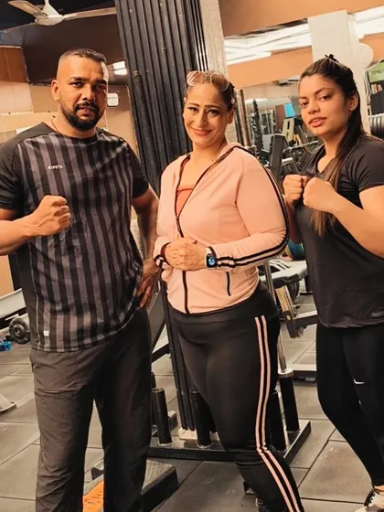 Celebrating a birthday at the gym. Our team is a family, and we support each other both in and out of training.