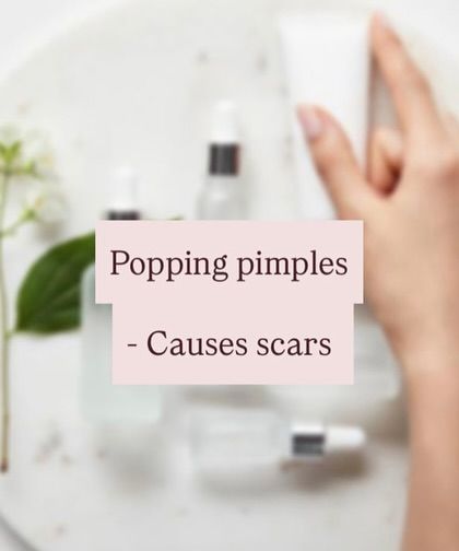 Popping pimples is a habit to avoid. It can push bacteria deeper into the skin and lead to permanent scarring and post-inflammatory hyperpigmentation.