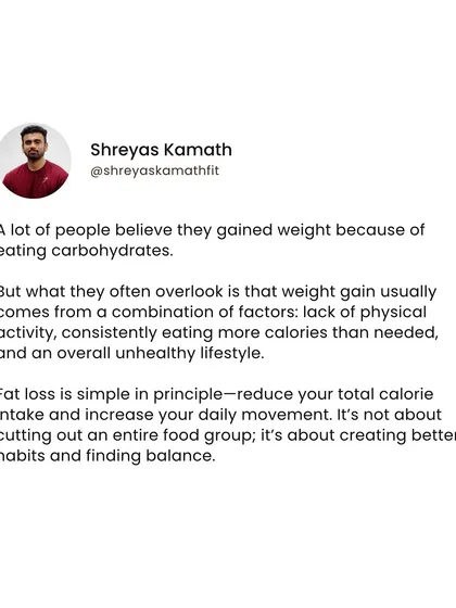 People gain weight from a combination of factors: a calorie surplus, lack of activity, and an unhealthy lifestyle. Blaming an entire food group like carbohydrates is an oversimplification and misses the real issue.