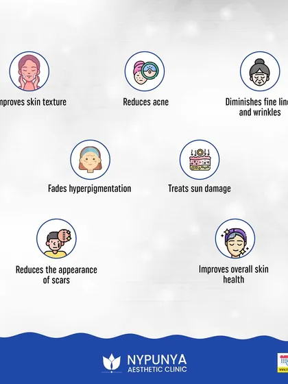 Here are seven key reasons to get a chemical peel. It improves skin texture, reduces acne, diminishes wrinkles, fades hyperpigmentation, treats sun damage, reduces scars, and improves overall skin health.