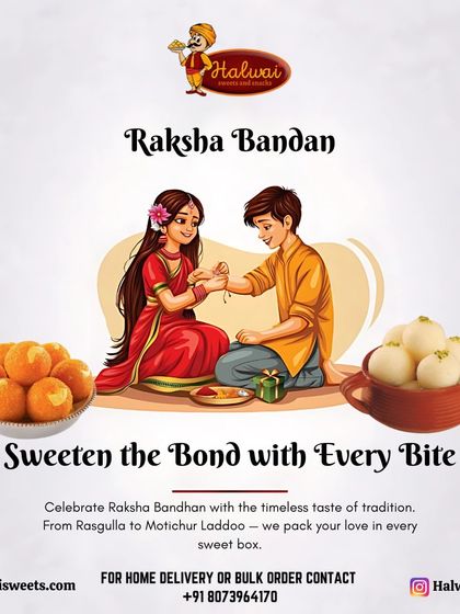 Sweeten the bond with every bite. From Rasgulla to Motichur Ladoo, we pack your love in every Raksha Bandhan sweet box, celebrating the timeless taste of tradition.
