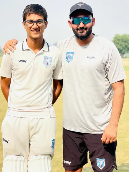 A proud coach moment. Standing with Lakshay Narang after his brilliant century in the DDCA Under-19 League. Seeing my players succeed is the biggest reward for me.