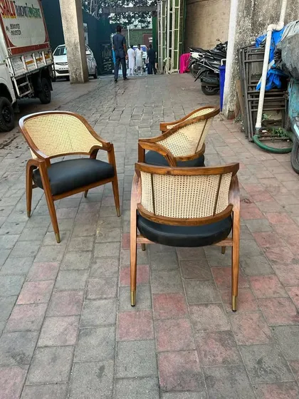 A closer look at the dining armchairs for a commercial client.