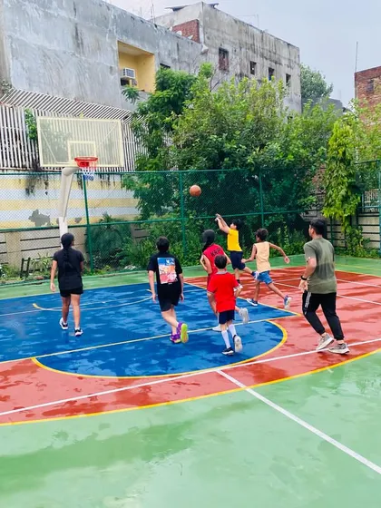 A player takes a shot.
