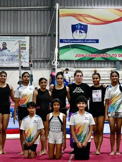 We were delighted to host a visiting gymnast from Italy. These international exchanges are a great learning experience for our athletes.