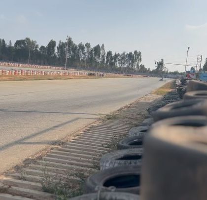 A view of the track during a pre-season test.